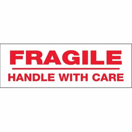 PERFECTPITCH Fragile Handle with Care Pre-Printed Carton Sealing Tape - Red & White, 36PK PE3348807